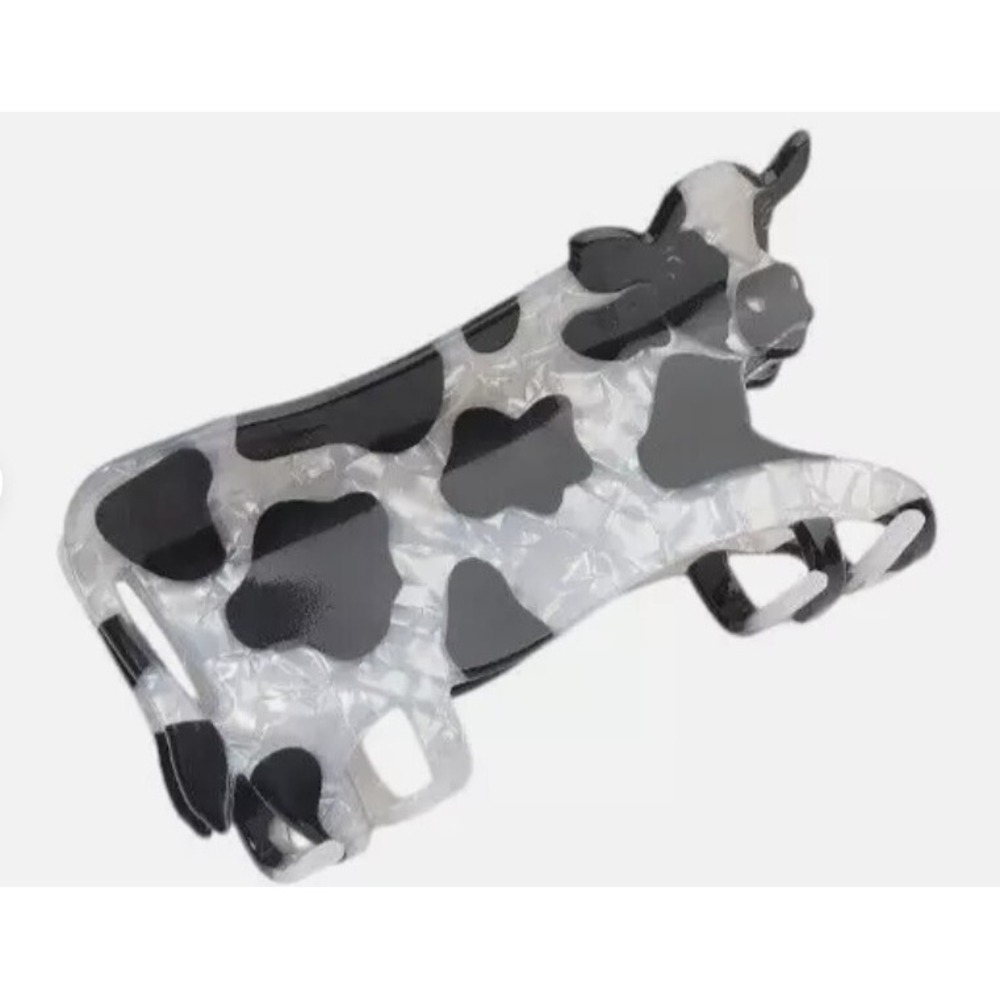 Cow‎ Black & White Cow Hair Claw Hair Clip Hair Accessories Farm Moo Cute New
